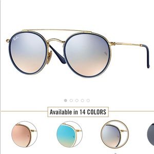 Women’s round double bridge sunglasses